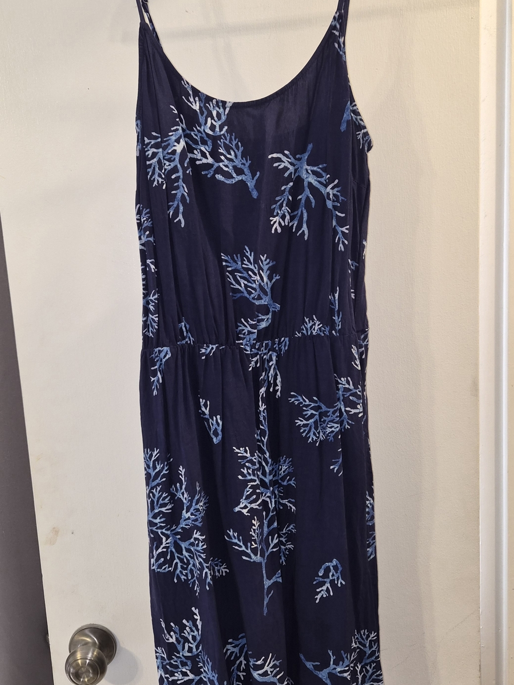 Old Navy - Navy Dress with Light Blue Coral Print - Medium Tall